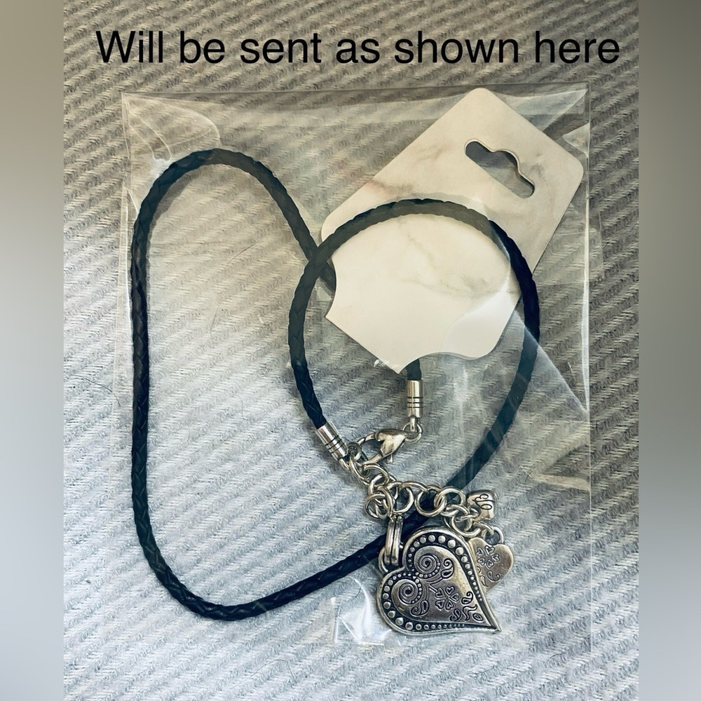 Brighton J40420 Ophelia Black Leather Necklace in Excellent Condition FIRM - Picture 9 of 9